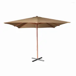Umbrellas Imitation Wood Grain Large Sunshade Umbrella Outdoor Aluminium Iron Structure Top Cloth Waterproof