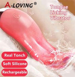 Sex Toy Massager Soft Tongue Licking Vibrator for Women Machine Clitoris Stimulator g Spot Toys Nipple Female Masturbator Clit Mas7392025