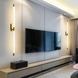 Wall Lamp LED Minimalist Light Bedroom Bedside Long Strip Sconces Living Room Home Indoor Lighting Fixture