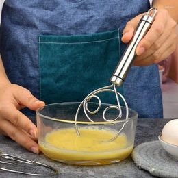 Baking Tools Household Double Holes Dough Mixer Kitchen Stainless Steel Manual Egg Beater Cooking Non-stick