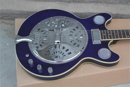 Whole High Quality maestro Dobro Resonator Purple Electric Guitar In stock9209905