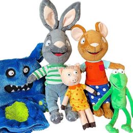 Movies TV Plush toy Set of 5pcs 45cm Pip and Posy Plush Toys Posi Pig Soft Stuffed Animal Rabbit Mouse Plushie Dolls Birthday Gift for Kids 240407