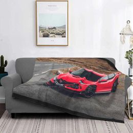 Blankets Civic Type R Printing High Qiality Warm Flannel Blanket Sports Car Jdm Drift Racing Nsx Tuner
