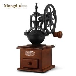 Mongdio Retro Hand Kaffeemühle Kaffeebohnenschleife 240328