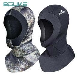 3mm Neoprene Scuba Diving Hood With Shoulder Snorkelling Equipment Hat Cap Winter Swim Warm Wetsuit Spearfishing 240403