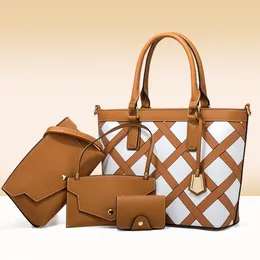 Waist Bags 2024 Autumn And Winter Series Large Capacity Plaid Handbag Trend Fashion Single Shoulder Diagonal Span Four Piece Cover Mother