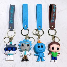 Fashion Cartoon Movie Character Keychain Rubber And Key Ring For Backpack Jewelry Keychain 083710