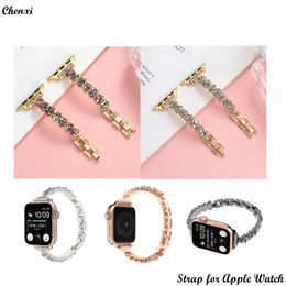 Metal strap for watch band shell diamond bracelet 87654321SE 38 40 41 42 44 45MM Ultra fashion chain women wrist 240402