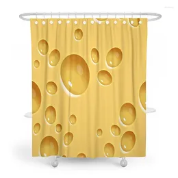 Shower Curtains Gaslight Gatekeep Girlboss Swiss Cheese Funny Food Curtain Set With Grommets And Hooks For Bathroom Decor