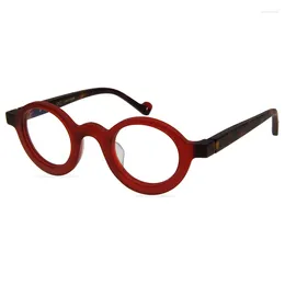 Sunglasses Frames Retro Round Glasses Transparent Lens Fashion Acetate Frame Optical Men's And Women's