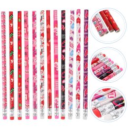 Pencils Valentines Day Party Favor Valentine's Kid Christmas Gifts Heartpattern Pencils
