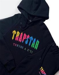 2023 Mens tracksuit trendy full rainbow towel embroidery men women sportswear suit zipper trousers whole tops quality decoding9309970