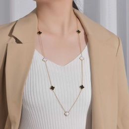 Vans BeiMu Clover Collana Long Womens Edition coreana Elegante e semplice maglione in stile Magione alla moda e versatile New Trendy e Nicchia Design