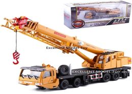 KDW Diecast Alloy Hoist Crane Model Toy 97cm Long Boom Engineering Truck 155 Ornament Xmas Kid Birthday Boy Gift Collect 625011 38313581