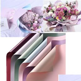 Gift Wrap 20 Sheets Flower Paper Florist Bouquet Supplies Waterproof Double Sided Colors Floral Packaging For Diy Craft 22.8 X Drop De Dh35F