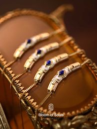 Blue Moon Bay Design Pure Silver Heavy Industry Necklace Natural Fritillaria Lapis lazuli High Grade French Female