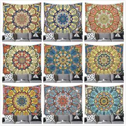 Tapestries Mandala Tapestry Boho Bedspread Cover Multifunctional Wall Hanging Blanket Picnic Cloth Room Decor Aesthetic