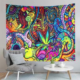 Tapestries Graffiti Tapestry Arabesque Monster Fantasy Art Home Decor For Living Room Bedroom Dorm