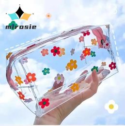 Storage Bags High Capacity Network Red PVC Transparent Bag Cosmetic Cute Fresh And Convenient Carrying