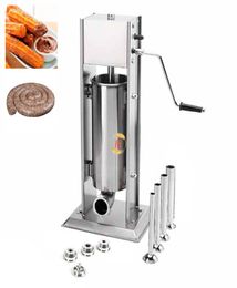 3571015L Stainless Steel Manual Spanish Churrera Churros Maker Sausage Stuffer Stuffing Machine8966875