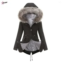 Women's Trench Coats PULABO European Style Parka Cotton Jacket Mid-Length Hooded Winter Warm Thickened Clothing Fashion Jackets Women Down