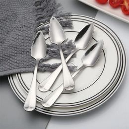 Spoons Kitchen Home Serrated Edge Scraping Stainless Steel Kiwi Scoop Fruit Puree Tool Baby Processer Grapefruit Spoon