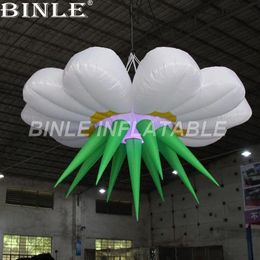 1.5mD (5ft) With blower hanging advertising led inflatable flower decorations for wedding events stage party