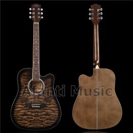 Cables Afanti Music 41 inch Basswood top / Basswood Back & Sides Acoustic guitar (WY001S)