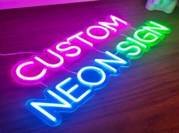 Custom Neon LED Night Light Signs LED Neon Light emitting Word Restaurant Bar Wedding Event Decorative Light Scene Layout Gift5660061