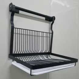 Kitchen Storage Stainless Steel Frame For Easy Access And Space-saving Stylish Durable Draining Bowl Rack