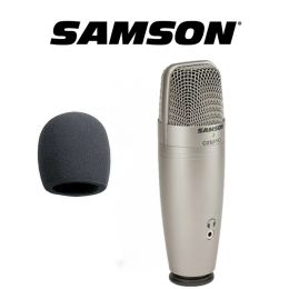 Microphones Original Samson C01u Pro with Free Wind Sponge Usb Condenser Microphone For Studio Recording Music youtube Videos