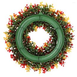 Decorative Flowers Artificial Wreath Realistic Simulated Eucalyptus Vibrant Fade-resistant Holiday Decoration For Home Pendant Eye-catching