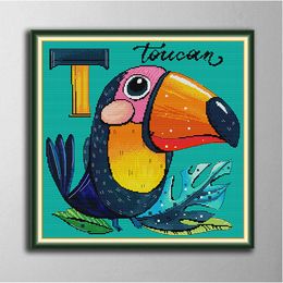 Big-billed Parrot DIY cross stitch Embroidery Tools Needlework sets counted print on canvas DMC 14CT 11CT cloth