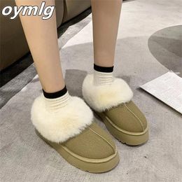 Boots Snow Women's 2024 Autumn And Winter Thick Sole Short Barrel Thickened One Step Lazy Cotton Shoes