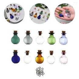 Vases 10 Pcs Glass Bottles Lids Sample Seal Small Tiny Jar Jars Laboratory DIY Crafts Reagent Container Sealing