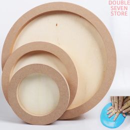 Frame 1 PCS DIY Souvenirs Hand Print Footprint Clay Round Wooden Photo Frame