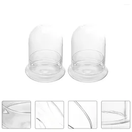 Vases 2 Pcs Moss DIY Glass Bottle Landscape Decoration Food Containers Lids Micro Cake Decorations Ecological Desktop