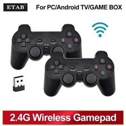 Game Controllers Joysticks Two 2.4GHz wireless game boards with no delay game controller USB joystick PC Android TV box game box classic external design Q240407