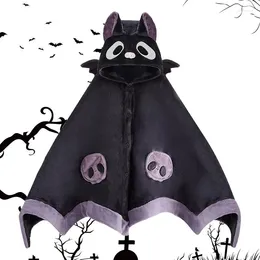 Blankets Cute Kawaii Cartoon Bat Y2k Plush Pajamas Anime Cloak Sleepwear Costume Halloween For Adults Winter Women Blanket