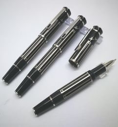 YAMALANG Thomas Luxury Pens Black Silver Bar Metal Ballpoint Pen with Black Diamond Office Signature School Writing Stationery8823538