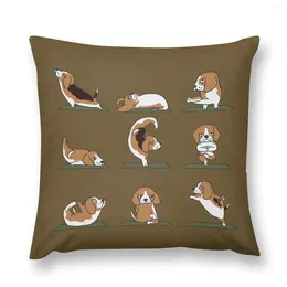 Pillow Beagle Yoga Throw Decorative Cover Christmas For Home S