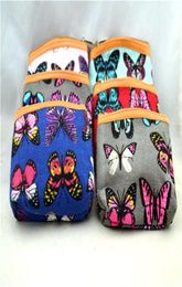 New Women039s Design Canvas Butterfly Printed Mini Coin Money Bag Purse Wallet 12Pcslot 6717384