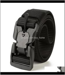 Others Aessories Gear Magnetic Buckle Tactical Mens Multifunctional Outdoor Nylon Woven Canvas Belt Drop Delivery 2021 M7Fjy3299881286182