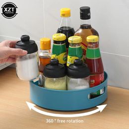 Hooks 360 ° Rotary Storage Box Kitchen Tray Fruit Snack Board Non Slip Plastic Multifunctional Desktop Cosmetics