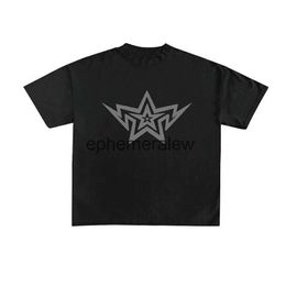 Men's T-Shirts Y2k Clothes T-shirts for men women Dark Style Womens T-shirt Oversized Tshirts Star Print Cotton Tshirt Women Gothic Tees H240407