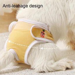 Dog Apparel Male Harassment Prevention Breathable Mesh Female Diapers Leak-proof Water-absorbed Pet Menstrual For Heat