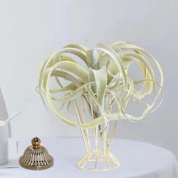 Decorative Plates Flower Display Stand Elegant Metal For Weddings Home Decor Modern Vase Plant Office Centerpieces