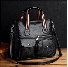 Shoulder Bags Fashion Leather Handbags For Women 2024 Luxury Designer Large Capacity Tote Bag Sac