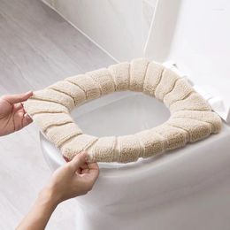 Toilet Seat Covers Universal Bathroom Pedestal Cover Accessories Knitted Cushion Thickening Soft Gasket