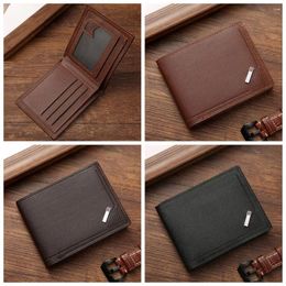 Storage Bags Soft Portable Men's Short Wallet PU Leather Male Purse Thin Korean Style Men Coin Pocket